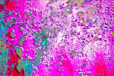 Dökülen boya paslı metal dokusu