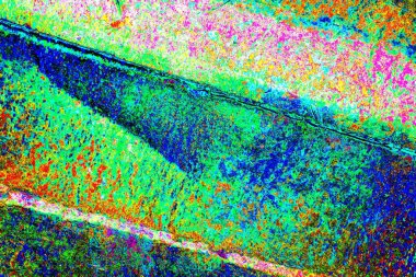 Mavi renklerin soyut suluboya paleti, karışık renk, arkaplan, vektör illüstrasyonu, bir renk karışımı