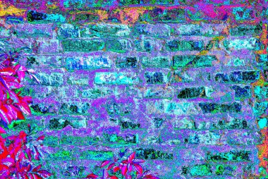 Arka plandaki eski tuğla duvar