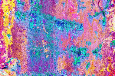 Dökülen boya paslı metal dokusu