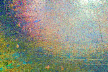 Çizik ve çatlaklarla soyut renkli duvar kâğıdı 