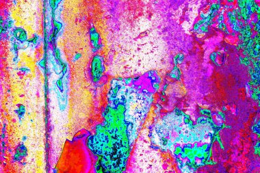 Dökülen boya paslı metal dokusu