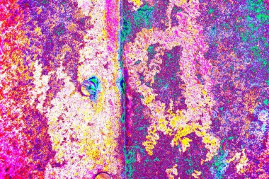 Dökülen boya paslı metal dokusu