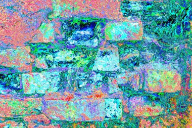 Arka plandaki eski tuğla duvar