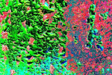 Dökülen boya paslı metal dokusu