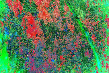 Dökülen boya paslı metal dokusu