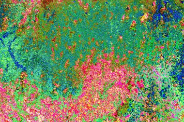 Dökülen boya paslı metal dokusu