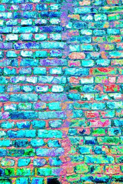 Eski model tuğla duvarın arka planı