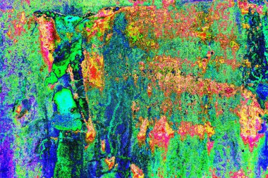 Dökülen boya paslı metal dokusu