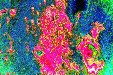 Dökülen boya paslı metal dokusu