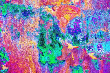 Dökülen boya paslı metal dokusu