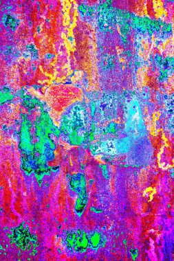 Dökülen boya paslı metal dokusu