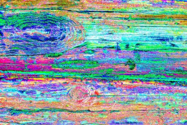 Soyut neon renkler çizik ve çatlaklarla dokulu duvar. 