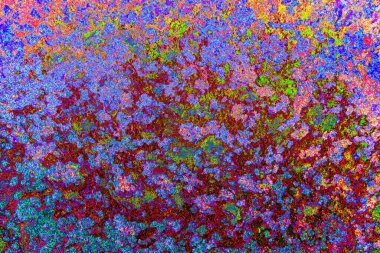 Çizik ve çatlaklarla soyut renkli duvar kâğıdı 