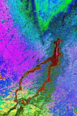 Çizik ve çatlaklarla metal doku