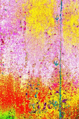 Çizik ve çatlaklarla soyut renkli duvar kâğıdı 