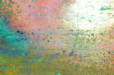 Çizik ve çatlaklarla soyut renkli duvar kâğıdı 