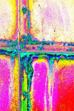 Çizik ve çatlaklarla soyut renkli duvar kâğıdı 