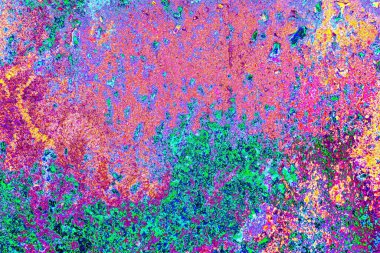 Dökülen boya paslı metal dokusu