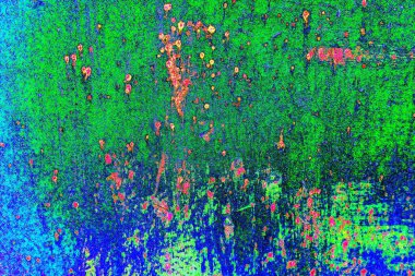 Çizik ve çatlaklarla soyut renkli duvar kâğıdı 