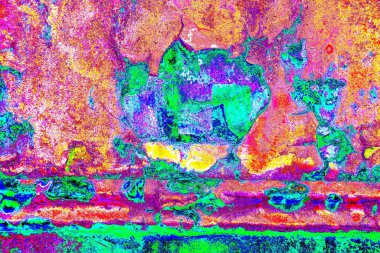 Dökülen boya paslı metal dokusu