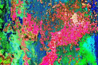 Dökülen boya paslı metal dokusu