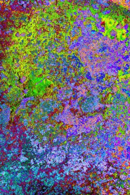 Çizik ve çatlaklarla soyut renkli duvar kâğıdı 