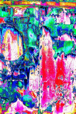 Dökülen boya paslı metal dokusu