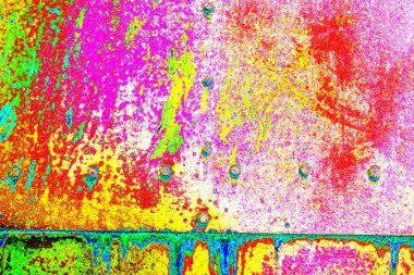 Çizik ve çatlaklarla soyut renkli duvar kâğıdı 