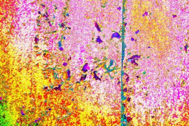 Çizik ve çatlaklarla soyut renkli duvar kâğıdı 