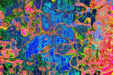 Gürültü efekti ve neon rengi olan beton duvar