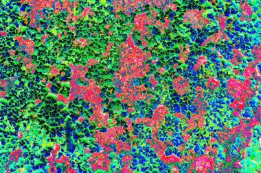 Dökülen boya paslı metal dokusu