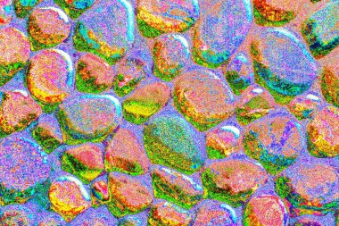 Soyut neon renkler çizik ve çatlaklarla dokulu duvar. 