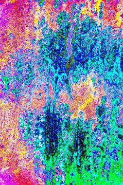 Dökülen boya paslı metal dokusu