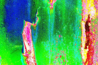 Dökülen boya paslı metal dokusu