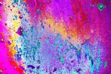 Dökülen boya paslı metal dokusu