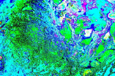 Soyut neon renkler çizik ve çatlaklarla dokulu duvar. 