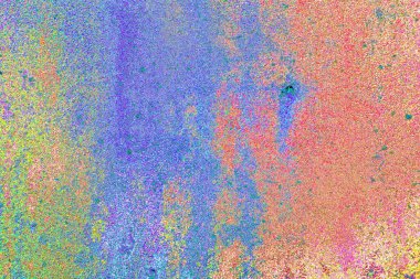 Çizik ve çatlaklarla soyut renkli duvar kâğıdı 