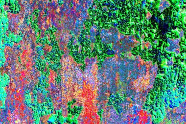 Dökülen boya paslı metal dokusu