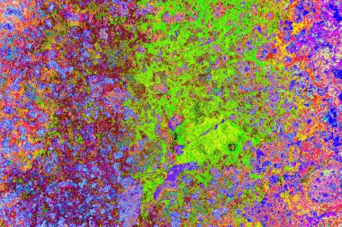 Çizik ve çatlaklarla soyut renkli duvar kâğıdı 