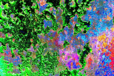 Dökülen boya paslı metal dokusu