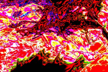 Hareket halindeki kaotik ışıklar odak noktasını bulanıklaştırır - soyut fotoğraf arkaplanı. 