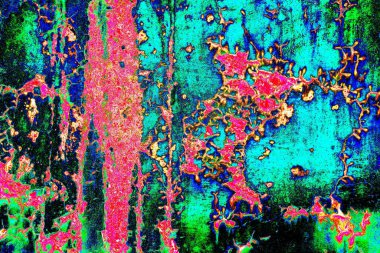 Dökülen boya paslı metal dokusu