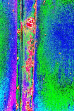 Çizik ve çatlaklarla soyut renkli duvar kâğıdı 