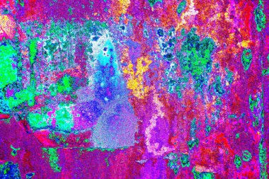 Dökülen boya paslı metal dokusu