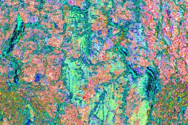 Soyut neon renkler çizik ve çatlaklarla dokulu duvar. 