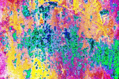 Dökülen boya paslı metal dokusu