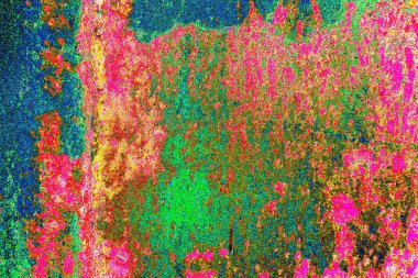 Dökülen boya paslı metal dokusu