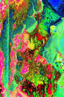 Dökülen boya paslı metal dokusu