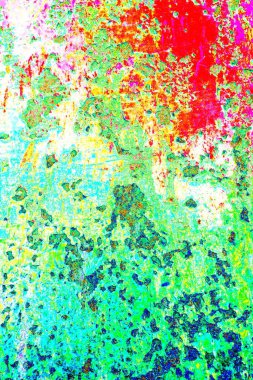 Çizik ve çatlaklarla soyut renkli duvar kâğıdı 